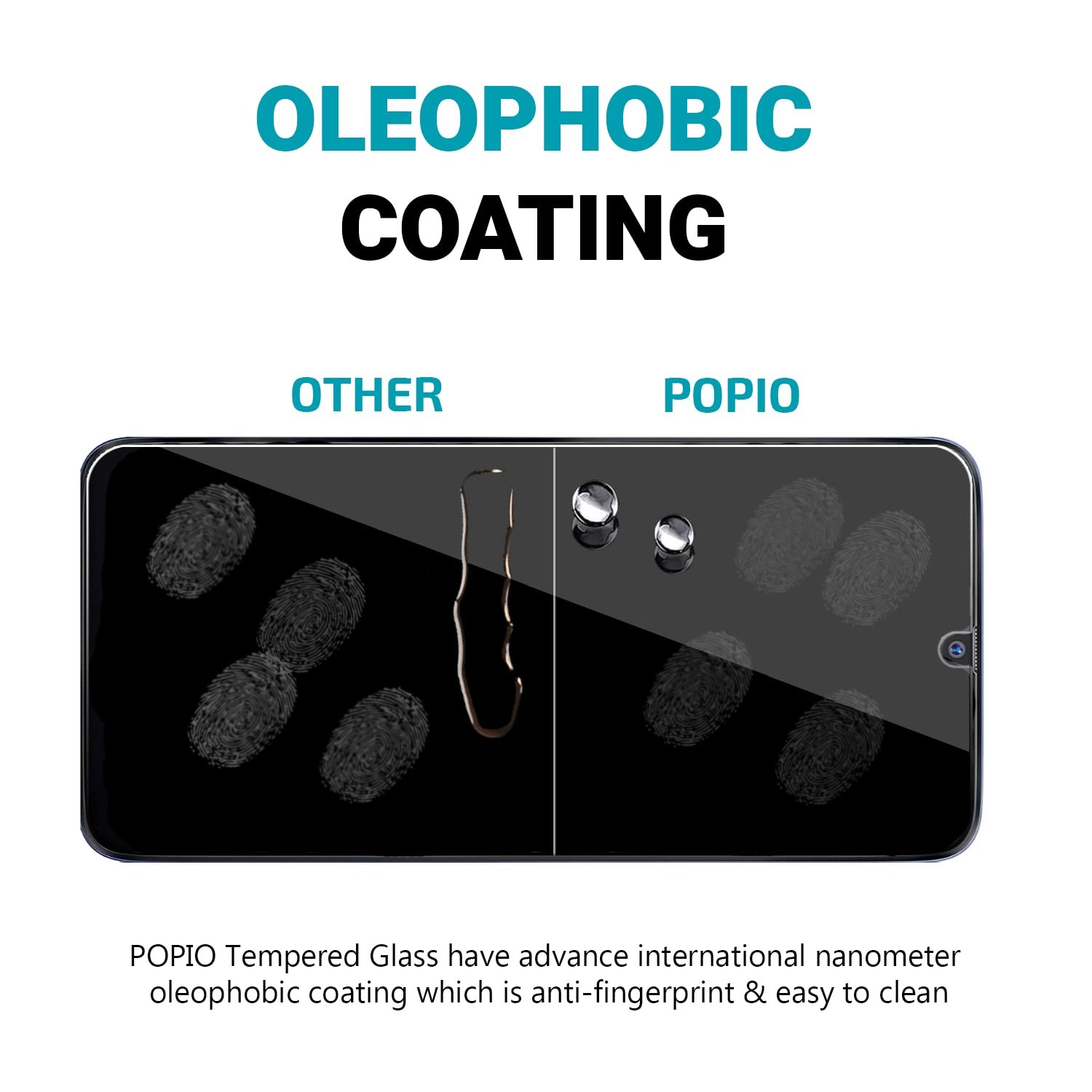 POPIO Tempered Glass Screen Protector Compatible For Samsung Galaxy F41 / M31 / M21 / M21S (Transparent) Full Screen Coverage (Except Edges) With Easy Installation Kit For Cellphone - Image 4