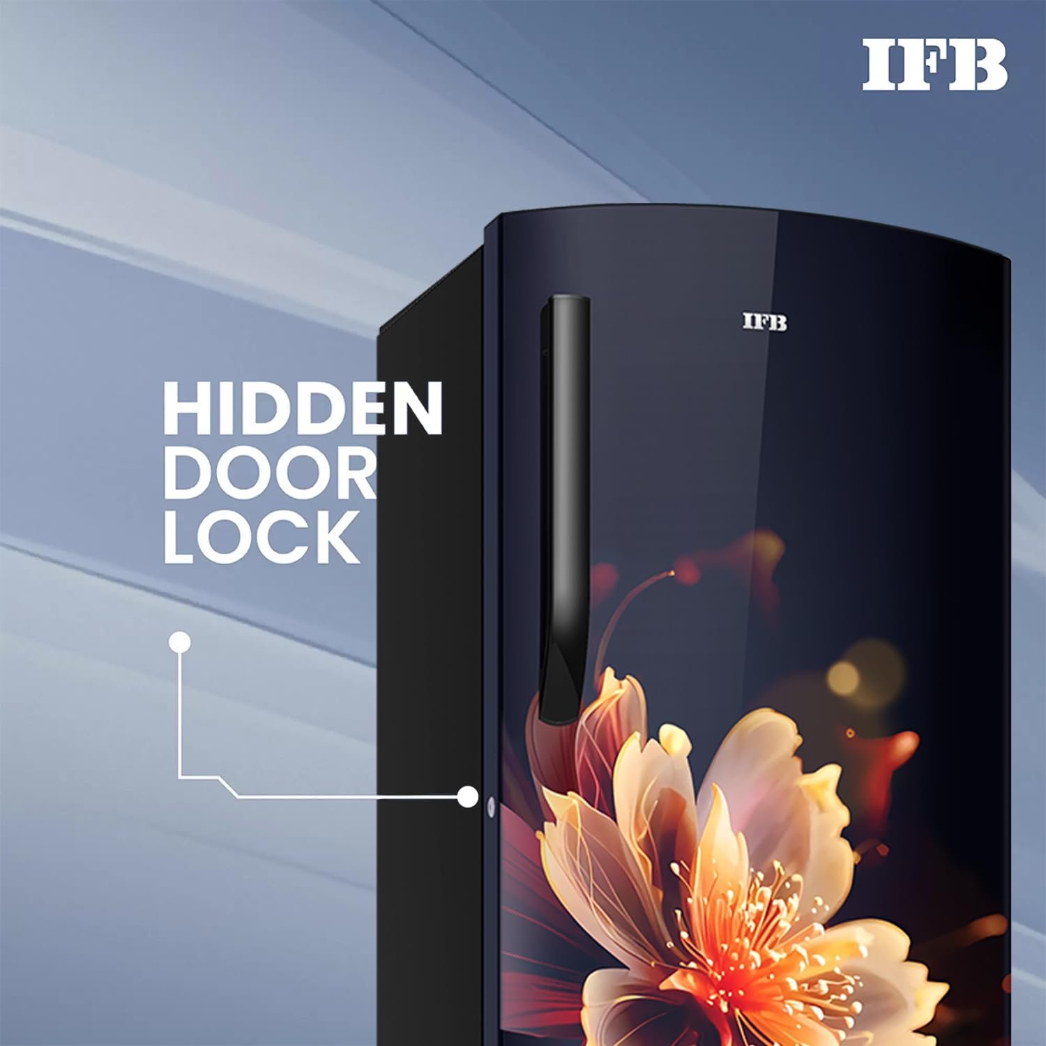 IFB Smart Choice 197L 5 Star Direct-Cool Single Door Refrigerator with Advanced Inverter Compressor (IFBDC-2235DBMED,Mystic Bloosom Blue) Extraordinary Storage with Humidity Controller - Image 12