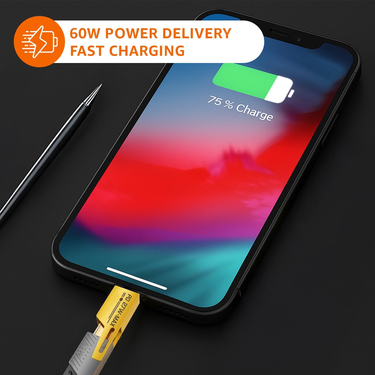 amazon basics Quad Pro 4-in-1 Metal Flat Braided Indestructible Cable (1.5m, 60W) – Ultimate All-in-One Charging Solution - Image 4