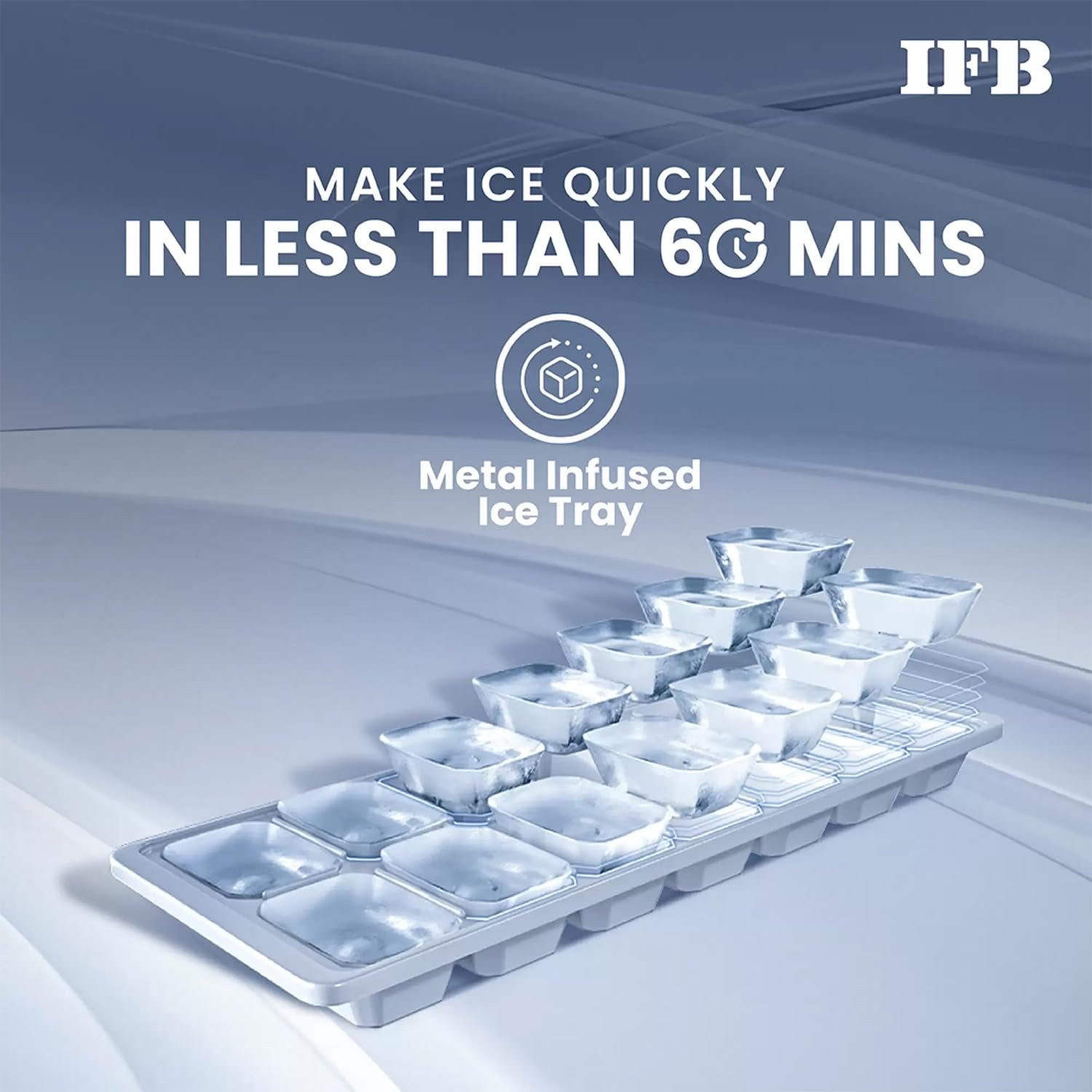 IFB Smart Choice 197L 5 Star Direct-Cool Single Door Refrigerator with Advanced Inverter Compressor (IFBDC-2235DBMED,Mystic Bloosom Blue) Extraordinary Storage with Humidity Controller - Image 8