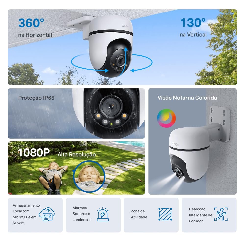 Tapo C500 Outdoor Pan/Tilt Home Security WiFi Smart Camera | 2MP 1080p Full HD Live View | 360° Visual Coverage | Night Vision | Support Alexa and Google Assistant | 2-Way Audio - Image 4
