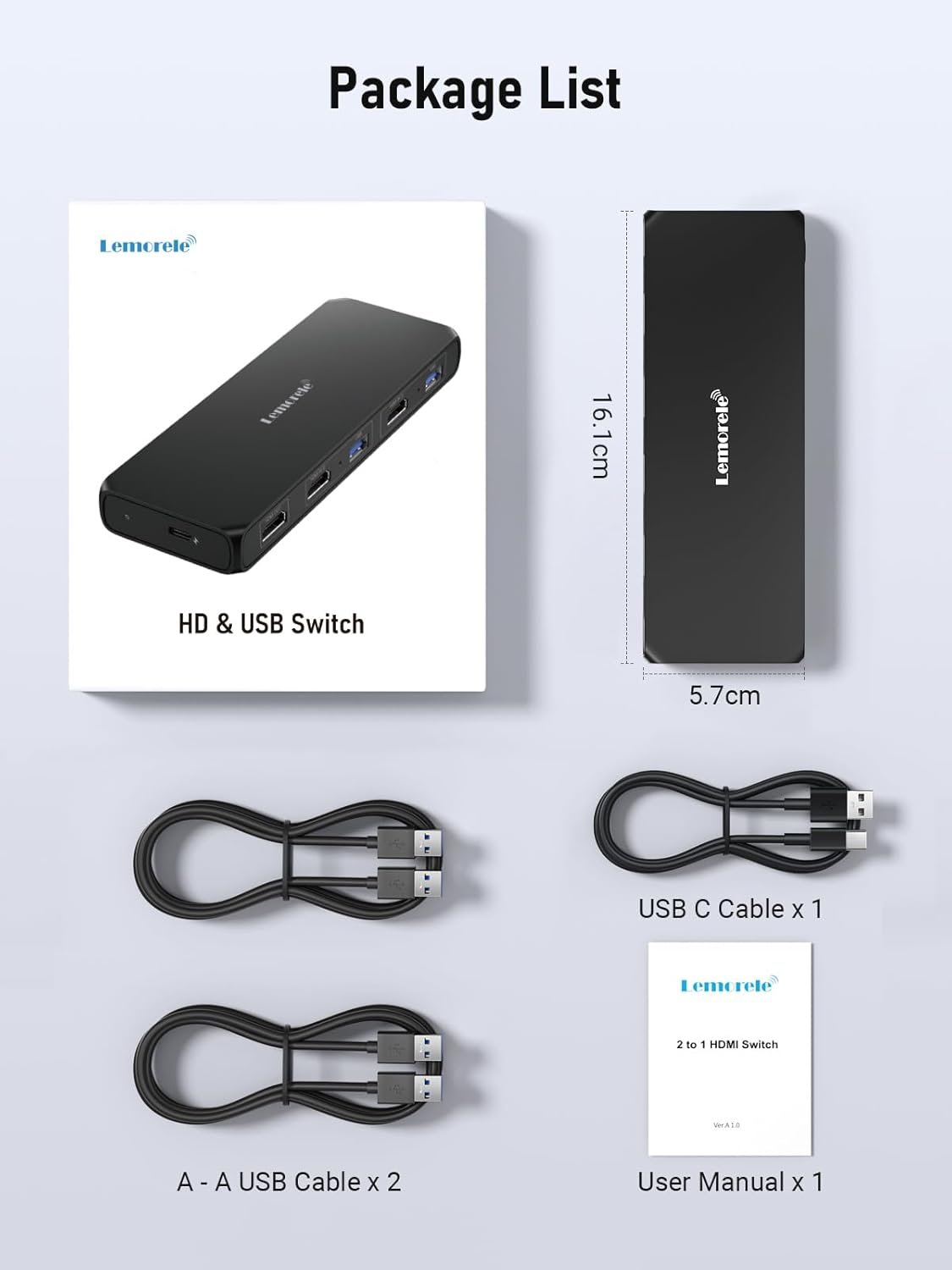 Lemorele HDMI KVM 4 way Switch, 4K@30Hz HDMI USB Switch for 1 Monitor 2 Computers, USB 3.0 KVM Switches Sharing Keyboard, Video and Mouse - Image 8