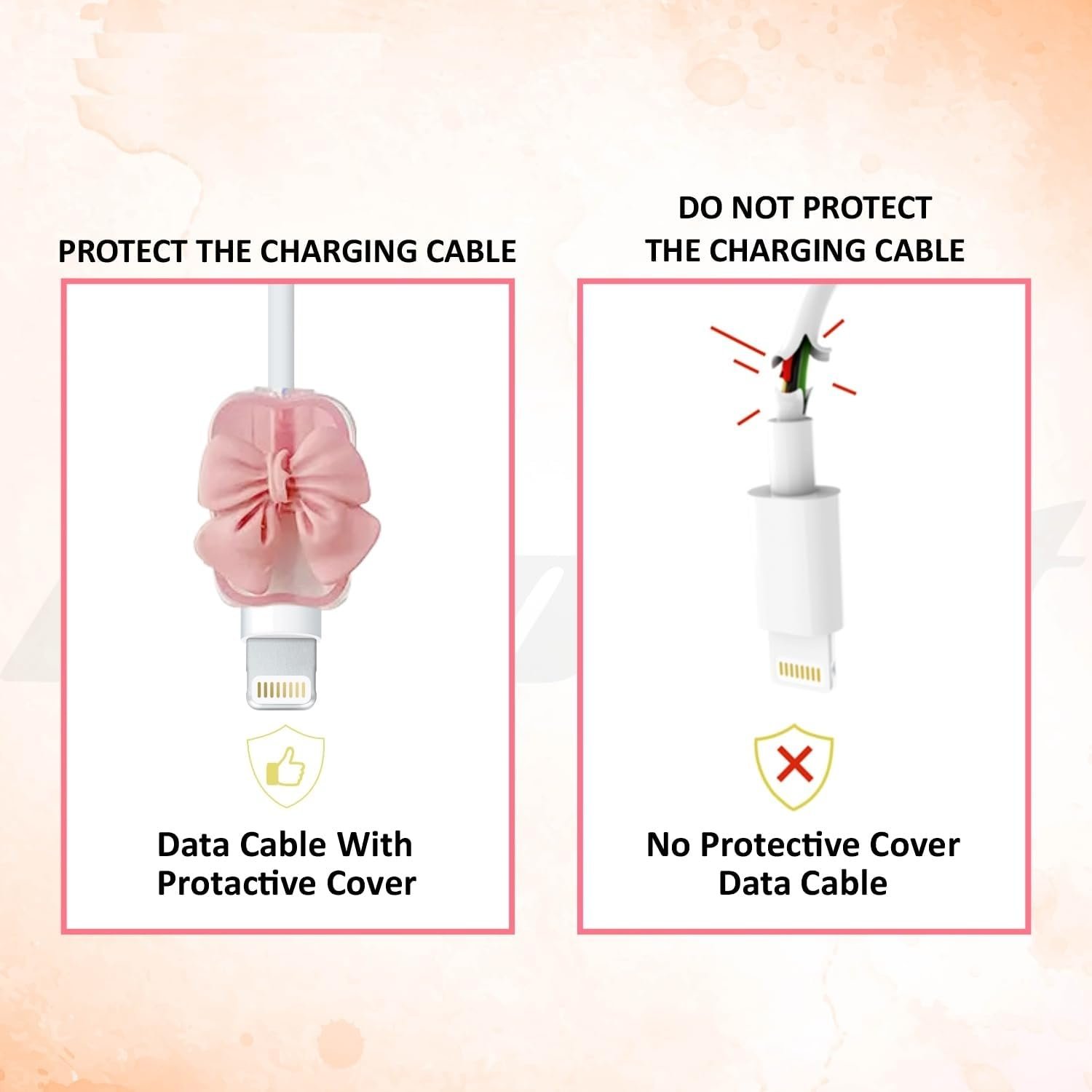 SKYCELL Charger Case Cover with Full Cable Protector 3D Cute Pattern Compatible for iPhone Charger Only 18W & 20W iPhone 16,iPhone 13,iPhone 15,iPhone 14 (Pink Bowl) - Image 6