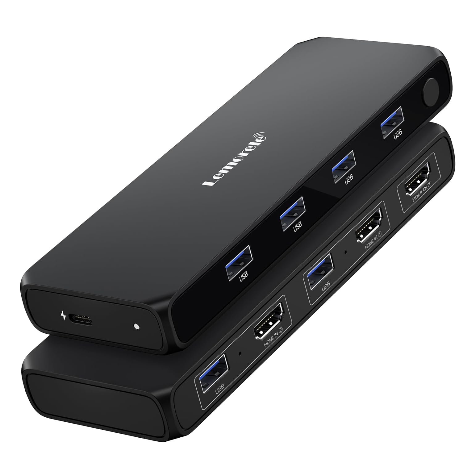 Lemorele HDMI KVM 4 way Switch, 4K@30Hz HDMI USB Switch for 1 Monitor 2 Computers, USB 3.0 KVM Switches Sharing Keyboard, Video and Mouse - Image 2