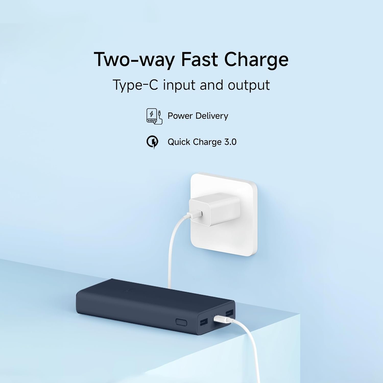Xiaomi Power Bank 4i 20000mAh 33W Super Fast Charging PD |Smart 12 Layer Protection|Type C Input & Output|Triple Output Ports|Supports Android,Apple, Tablets, Earbuds,Watch(MI Powerbank),Blue - Image 7