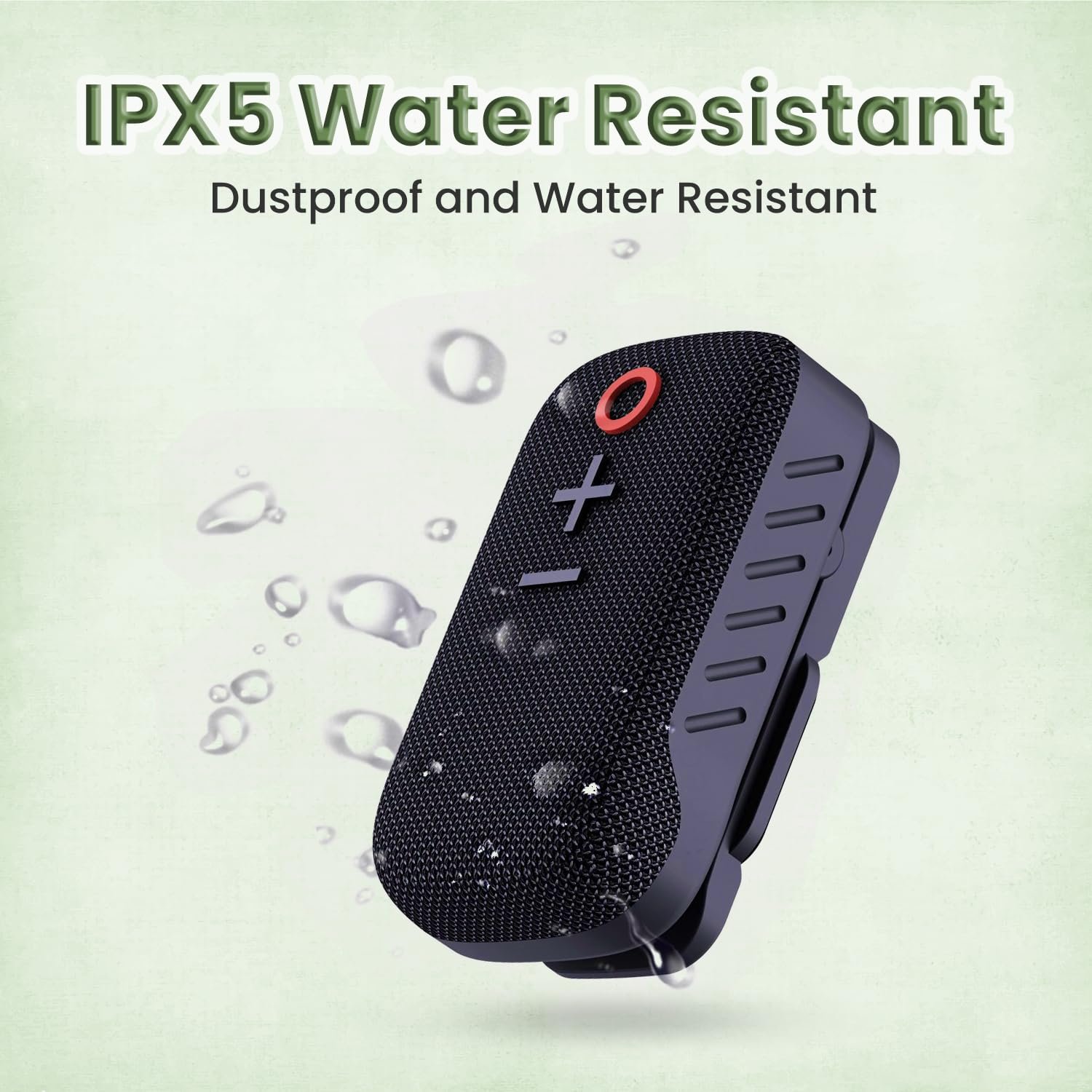 Portronics Talk Three Wearable Bluetooth Speaker with Mic, Magnetic/Spring Clip-On, Upto 10Hours Playtime, IPX5 Water/Dust Resistant, Bluetooth 5.3v, Big Buttons, Portable Speaker with Microphone - Image 7