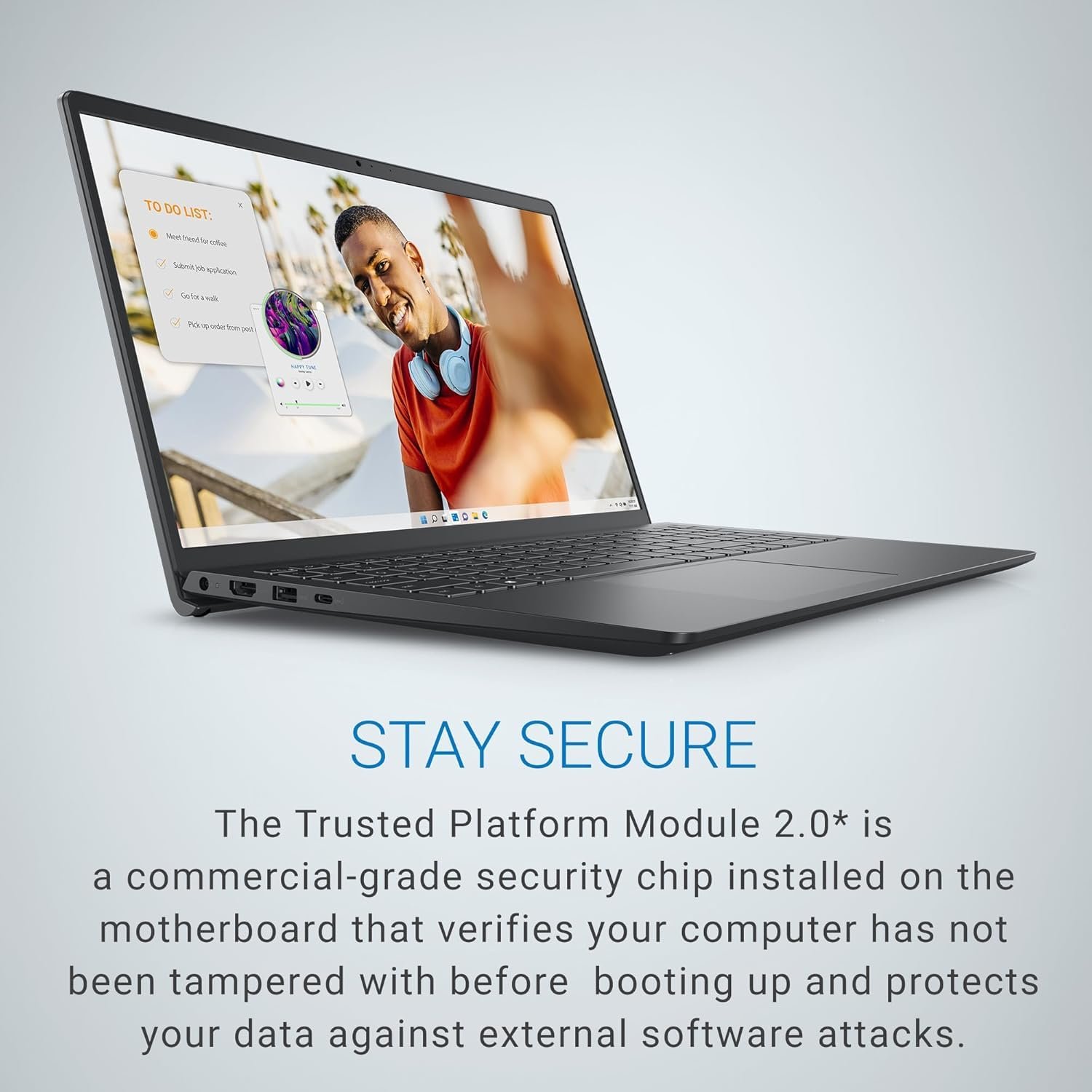 Dell Vostro, Intel Core i3 13th Gen - 1305U, 16GB DDR4 RAM, 512GB, FHD 15.6"/39.6 cm, Windows 11, Office H&S 2024, Carbon Grey, 1.66Kg, 120Hz 250 nits Narrow Border Display, Intel UHD Graphics Laptop - Image 7