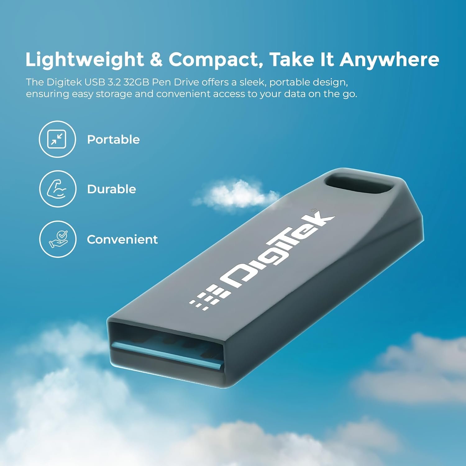 Digitek (Dud 32G V3.2) USB 3.2 Flash Drive, 32GB Storage, High Speed Read & Write, Pen Drive, Magnetic, X-Ray & Temperature Resistant, Compatible with Windows & Mac OS - Image 4