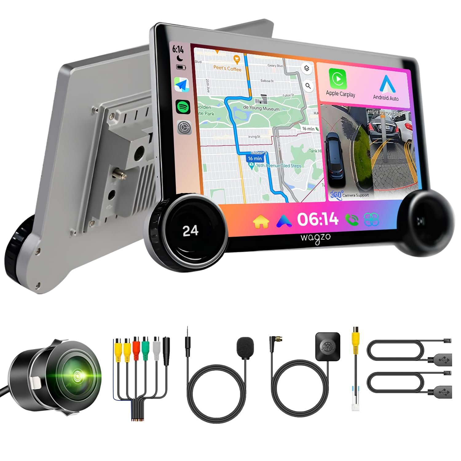 Wagzo WAD-24, N Series, 2K Diamond Series Androidify 3rd Generation 11.8 Inch (4GB/64GB) Android Car Stereo (Double Din) with Led Camera - Image 2