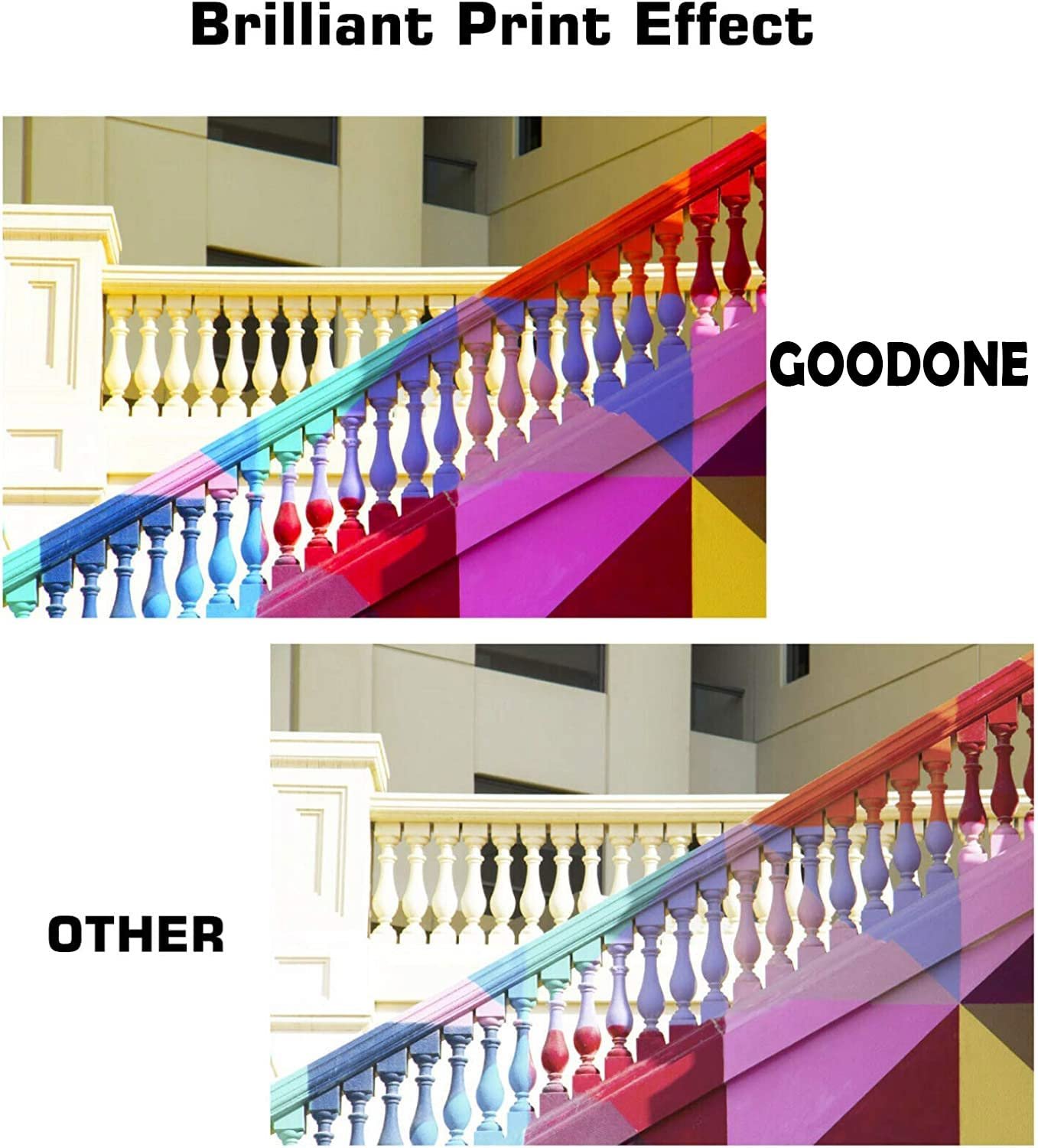 GOOD ONE Compatible Refill Ink with Hp 310 315 319 410 415 419 5810 5820 5821 Inktank Printers (CYMB) Pack of 4 Black 135ml/Colour 70ml Each - Image 4