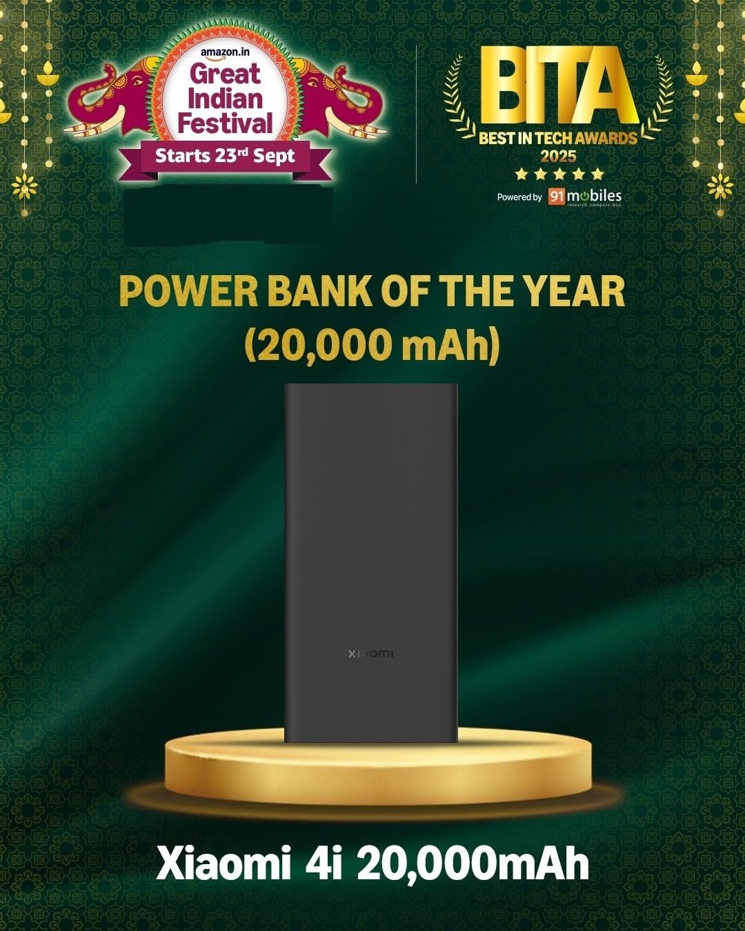 Xiaomi Power Bank 4i 20000mAh 33W Super Fast Charging PD |Smart 12 Layer Protection|Type C Input & Output|Triple Output Ports|Supports Android,Apple, Tablets, Earbuds,Watch(MI Powerbank),Black - Image 3