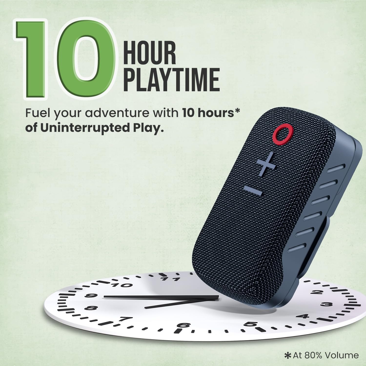 Portronics Talk Three Wearable Bluetooth Speaker with Mic, Magnetic/Spring Clip-On, Upto 10Hours Playtime, IPX5 Water/Dust Resistant, Bluetooth 5.3v, Big Buttons, Portable Speaker with Microphone - Image 6