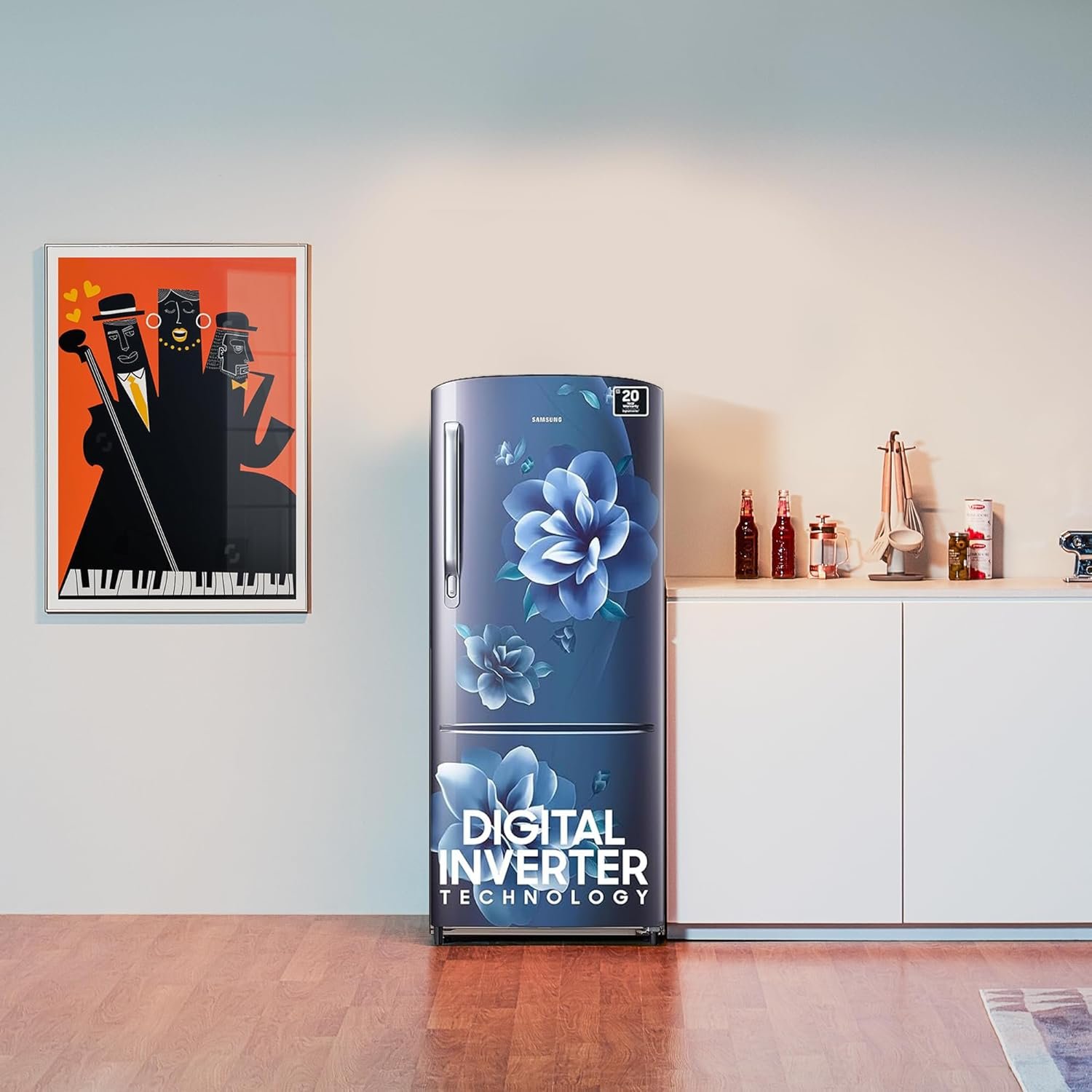 Samsung 183 L, 4 Star, Digital Inverter, Direct-Cool Single Door Refrigerator (RR20C1724CU/HL, Camellia Blue) - Image 6