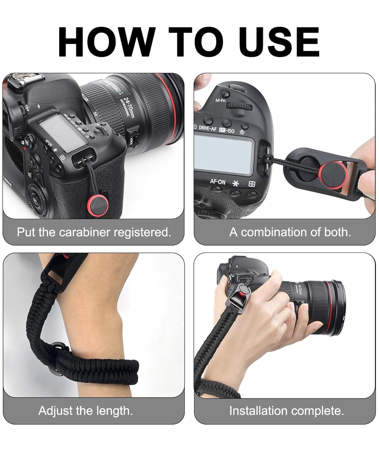 NUDFSY Wrist and Hand Strap Rope for Instant, SLR, and Small Mirrorless Cameras - Black - Image 8