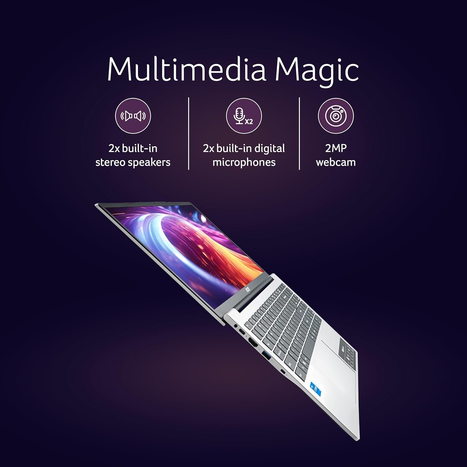 Acer[SmartChoice Aspire Lite 12thGen Intel Core i5-12450H Premium Laptop(Win11Home/16GB RAM/512GB SSD/IntelUHD Graphics/MSO)AL15-52H, 39.62cm(15.6") FHD IPS Display,Backlit Keyboard,Pure Silver, 1.7KG - Image 3