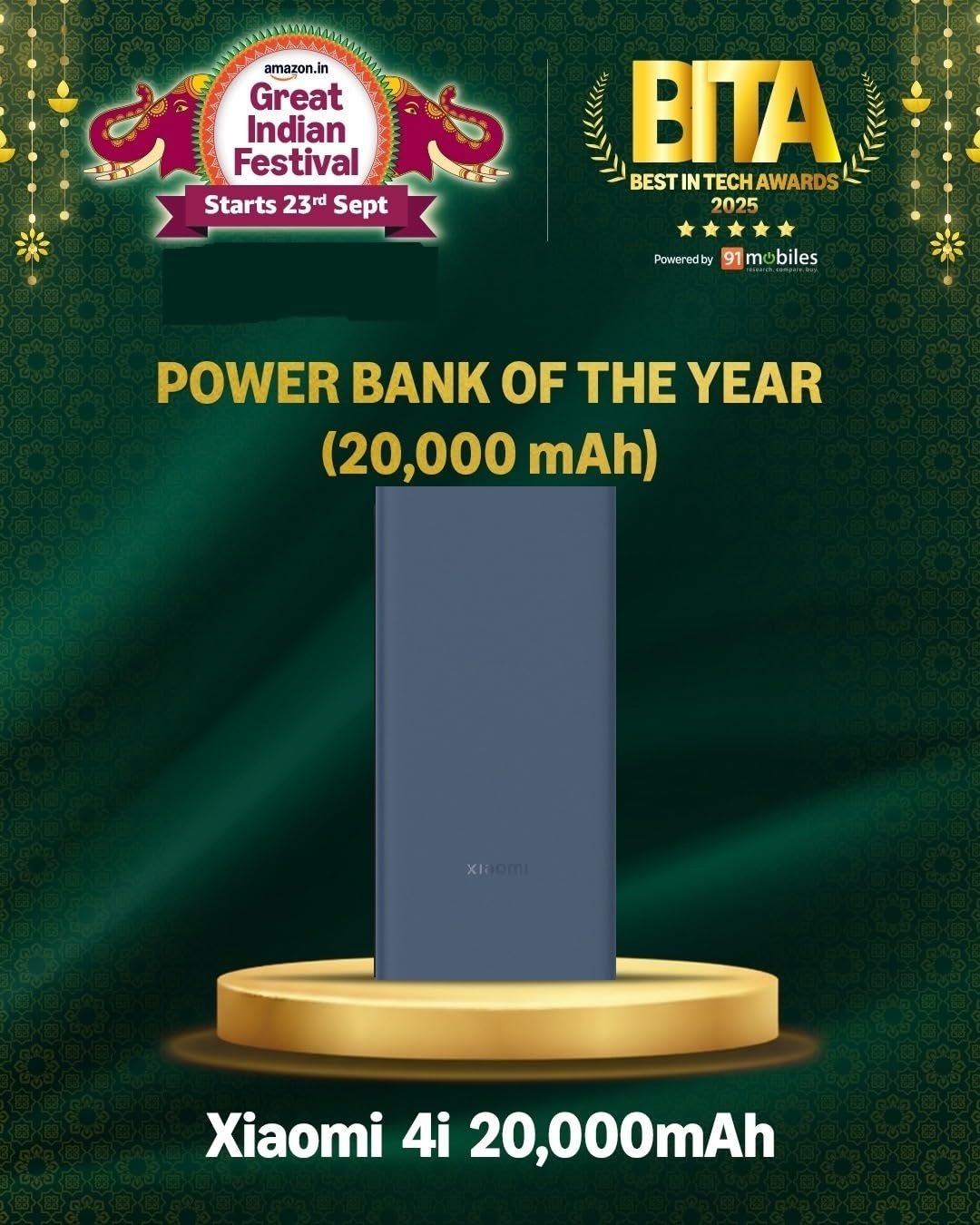 Xiaomi Power Bank 4i 20000mAh 33W Super Fast Charging PD |Smart 12 Layer Protection|Type C Input & Output|Triple Output Ports|Supports Android,Apple, Tablets, Earbuds,Watch(MI Powerbank),Blue - Image 3