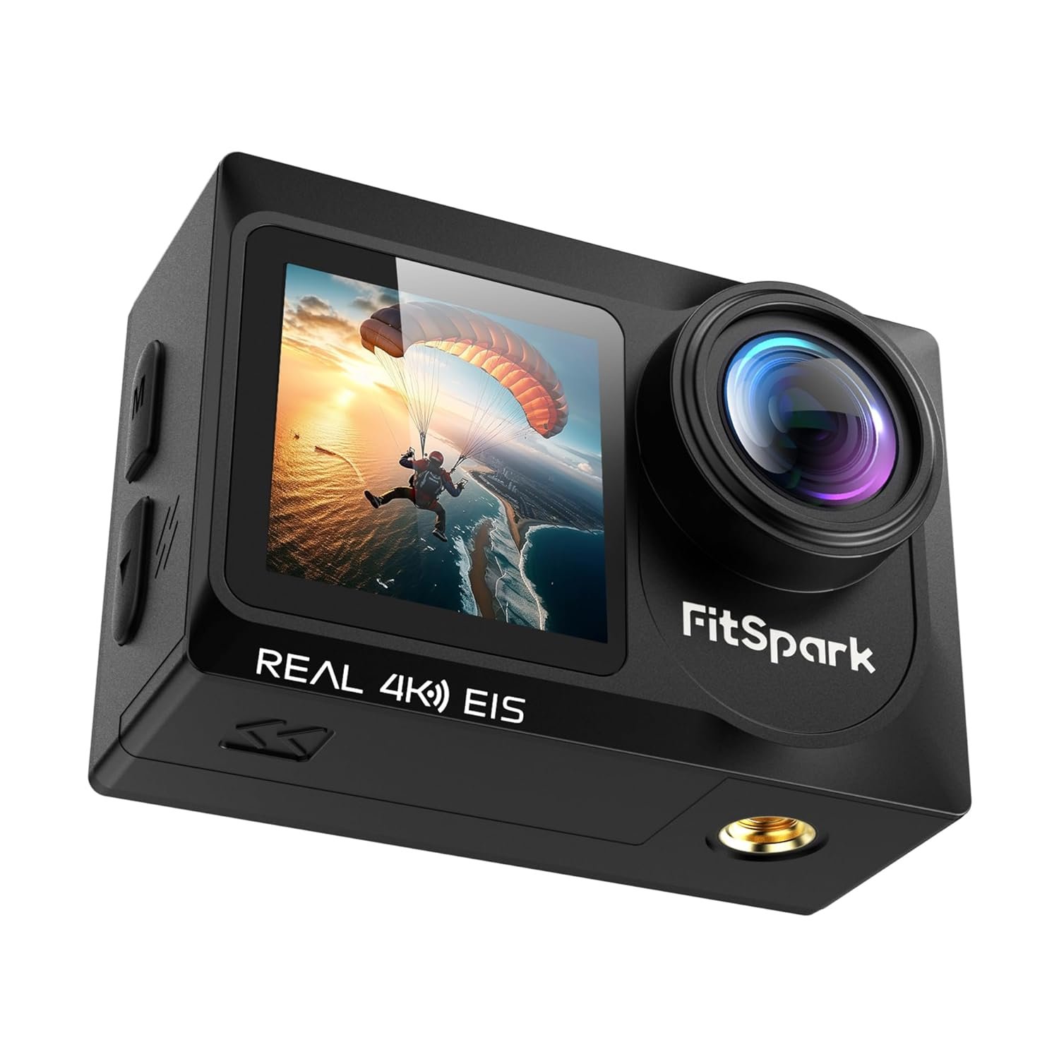 FitSpark Eagle i15 Pro Max Real 4K30FPS Dual Touch Screens WiFi Action Camera Advanced Chipset Sony Sensor EIS 2.0 Stabilization Wide-Angle Supports External MIC Bike Helmet Camera for Moto Vlogging - Image 2