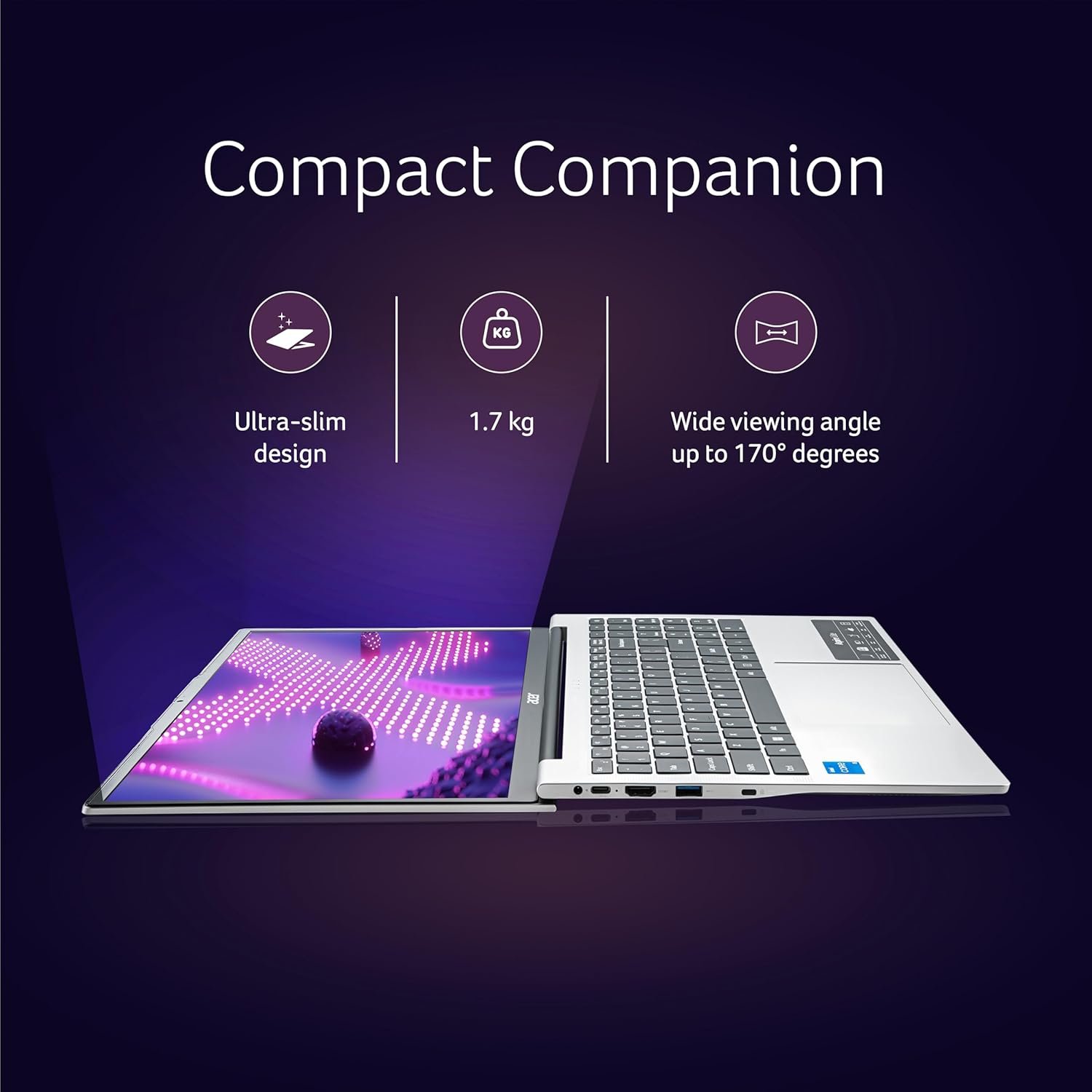 Acer[SmartChoice Aspire Lite 12thGen Intel Core i5-12450H Premium Laptop(Win11Home/16GB RAM/512GB SSD/IntelUHD Graphics/MSO)AL15-52H, 39.62cm(15.6") FHD IPS Display,Backlit Keyboard,Pure Silver, 1.7KG - Image 6