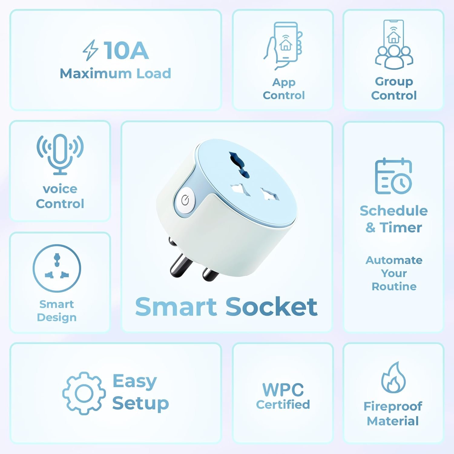 Lifelong Electronics 10A WiFi Smart Power Plug for Home Automation | With App Control, Timer, Voice Control, Scheduling | Smart Plugs Gadget | Electrical Switch Socket | Compatible with Alexa & Google - Image 3
