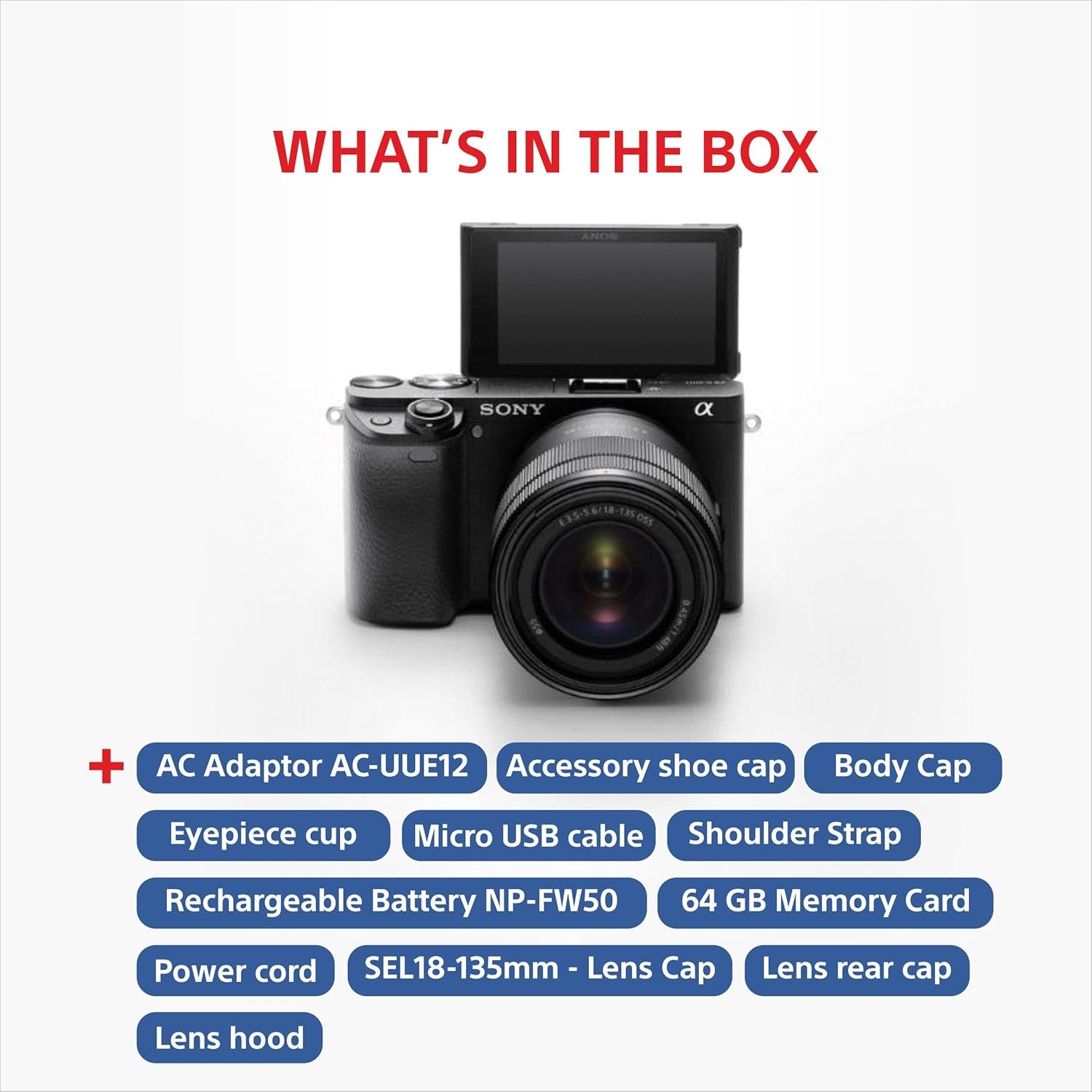 Sony Alpha ILCE-6400M 24.2MP Mirrorless Digital SLR Camera (Black) with 18-135mm Zoom Lens | APS-C Sensor |Real-Time Eye Auto Focus | 4K Vlogging Camera | Tiltable LCD - Black - Image 13