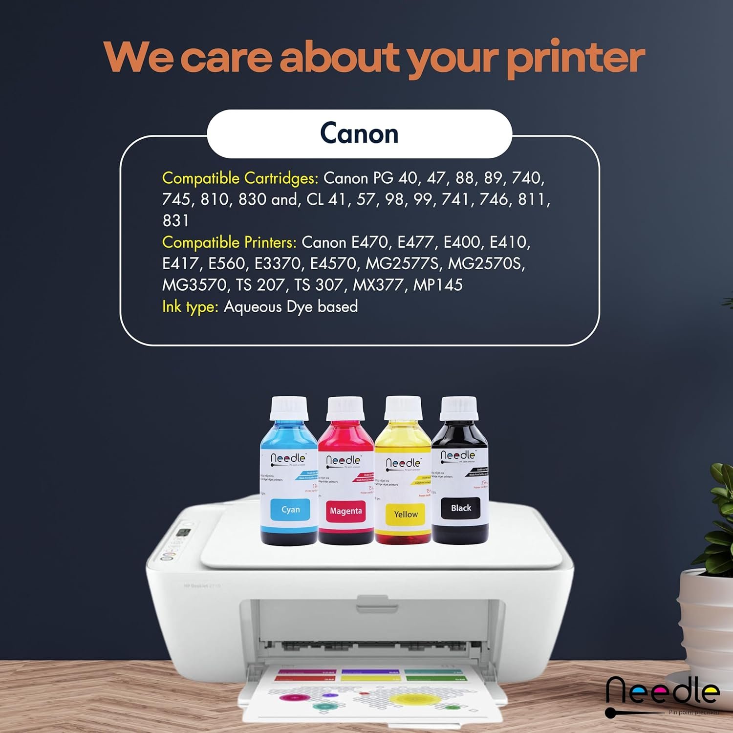 Needle Cartridge Inkjet Ink Refill | Made in India | 4x100 GMS (CMYK Combo) | Compatible with Inkjet Printers | Easy Ink Refilling Solution - Image 6