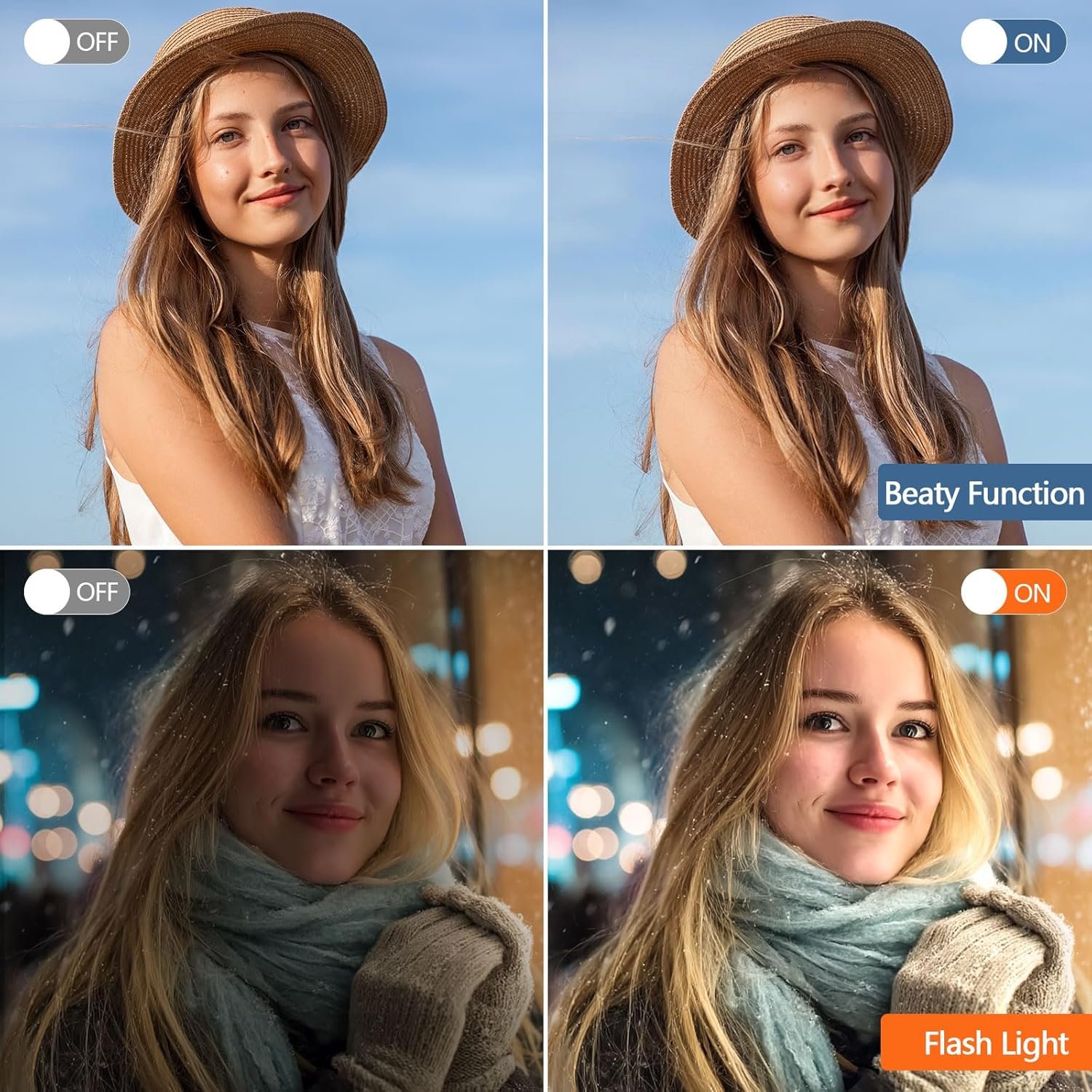 8K Digital Cameras for Photography, WiFi 64MP Vlogging Camera for YouTube, 4" Touch Screen Professional Camera with Dual Lens, Auto Focu, 16X Digital Zoom, 3000mAh Batteries, 32GB Card, Black - Image 6