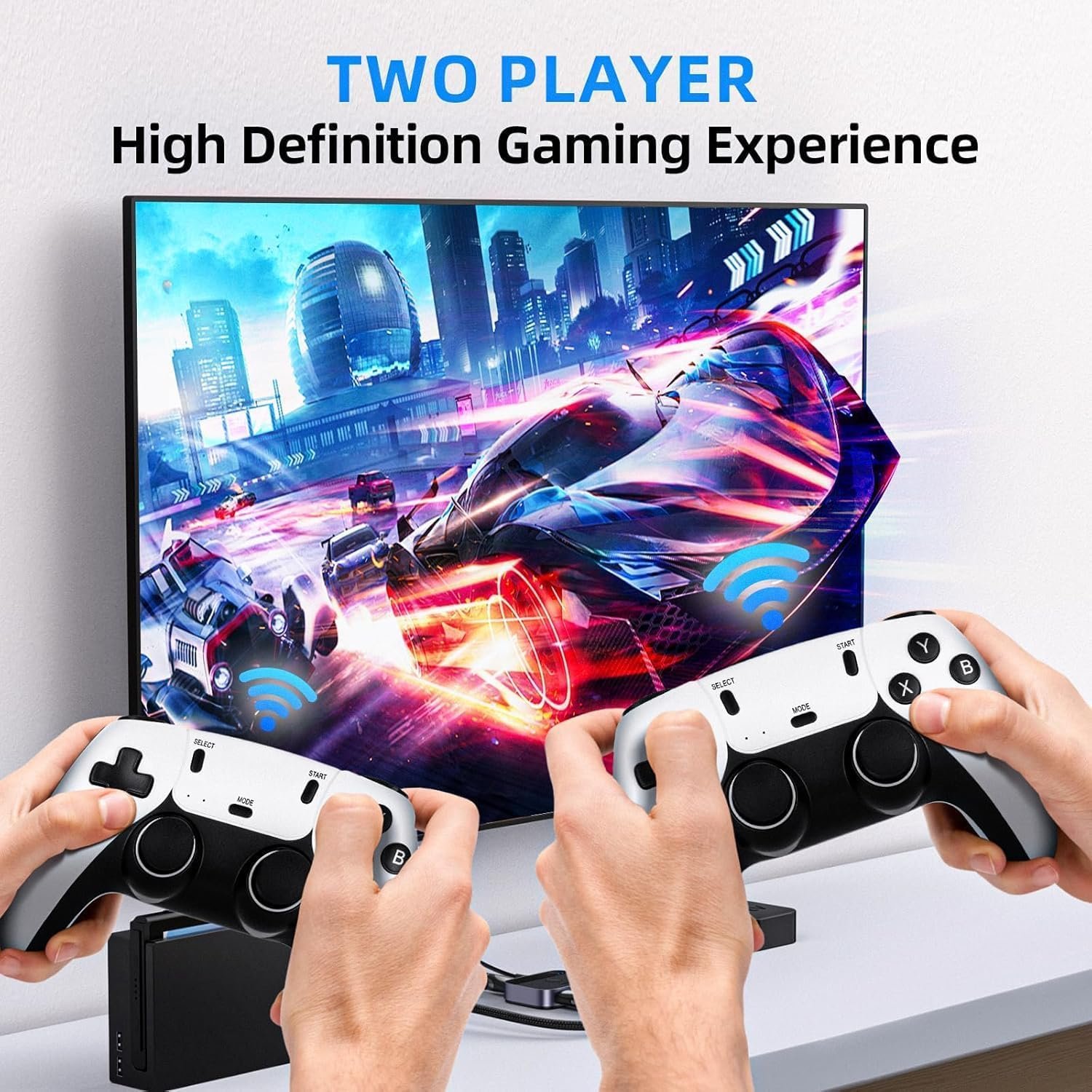 The Toy Haven Kids Retro Game Stick Wireless Video Games For Tv Gaming 64GB Old School Station Video Game HD Games Console Built In 21K Game Console Ultimate 90S Retro Game Box HDMI Output,White - Image 8