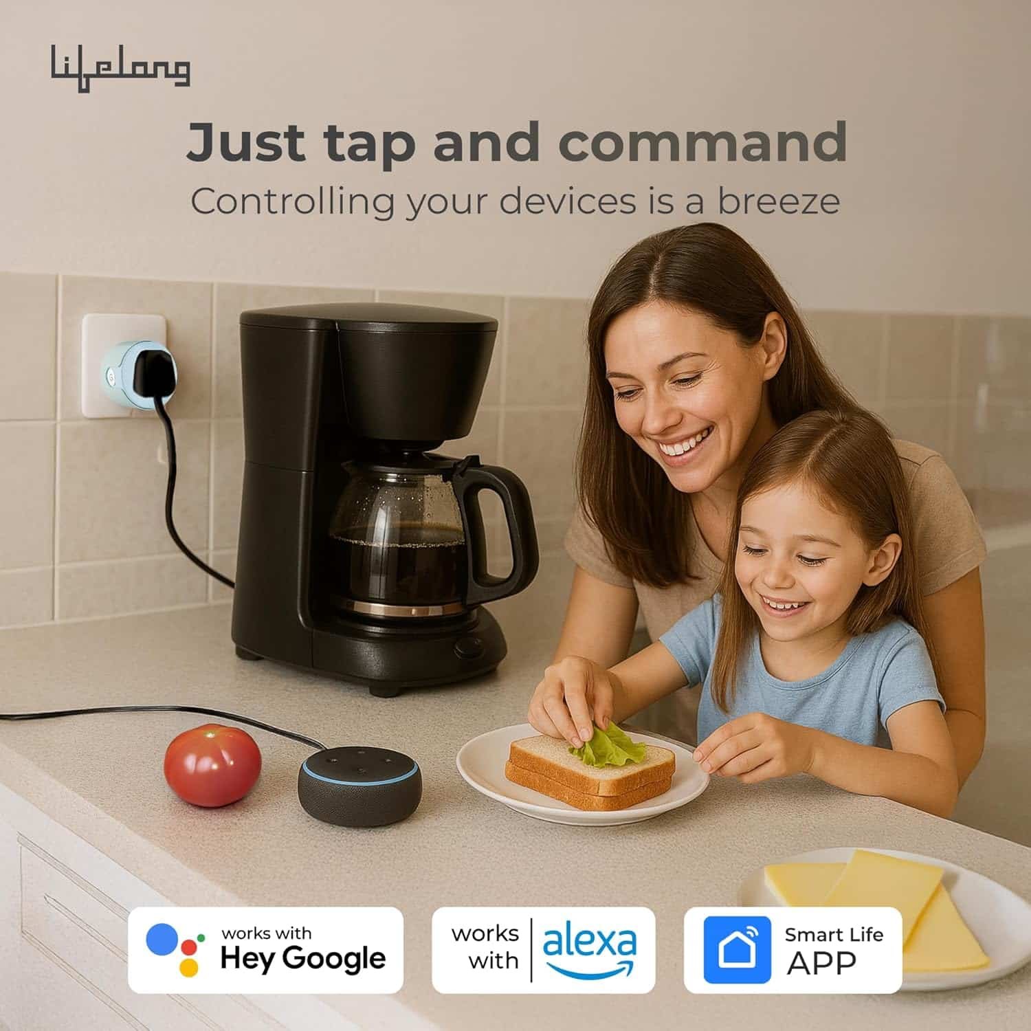 Lifelong Electronics 10A WiFi Smart Power Plug for Home Automation | With App Control, Timer, Voice Control, Scheduling | Smart Plugs Gadget | Electrical Switch Socket | Compatible with Alexa & Google - Image 7